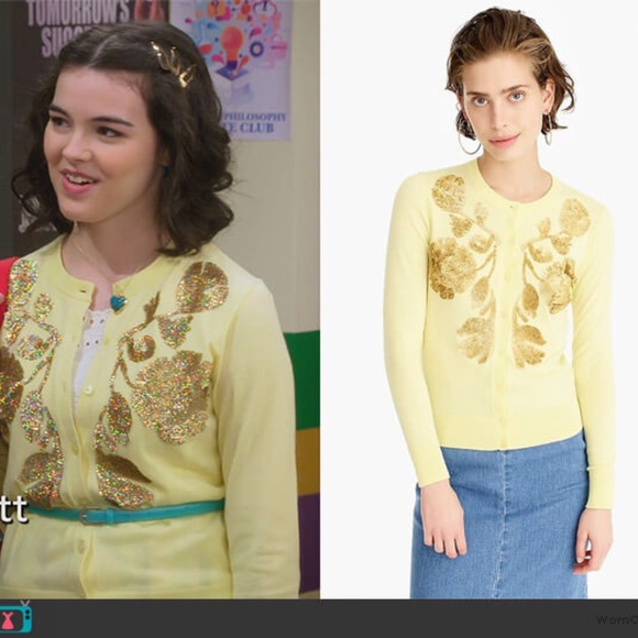 J. Crew Yellow Floral Cardigan - Picture 3 of 9